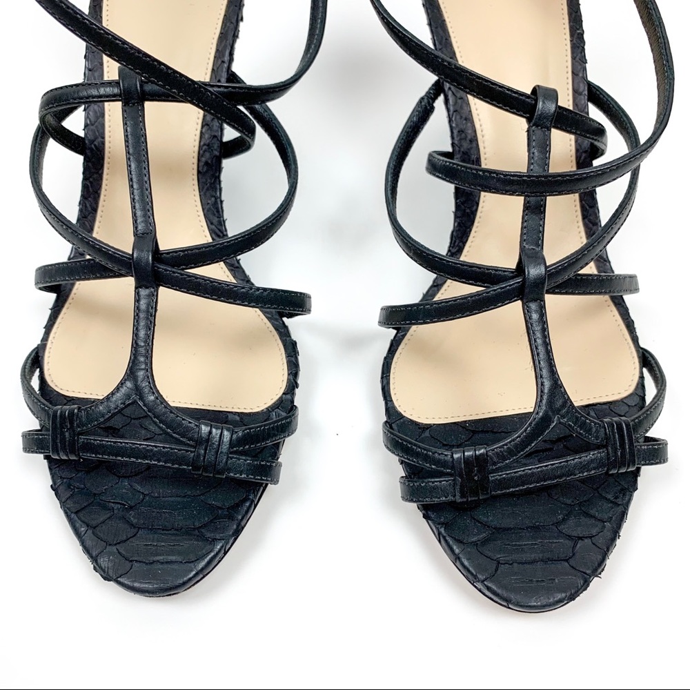 Alexandre Birman Mallica Black Python Leather Wed… - image 6